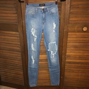 Fashion Nova ripped skinny jeans